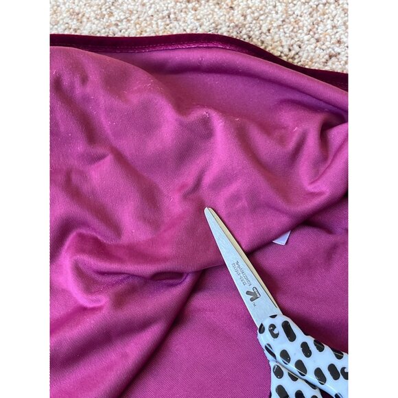 Nine West Y2K Velvet Camisole Top Womens Medium Red Lace Whimsigoth Dark Cottage - Picture 5 of 9